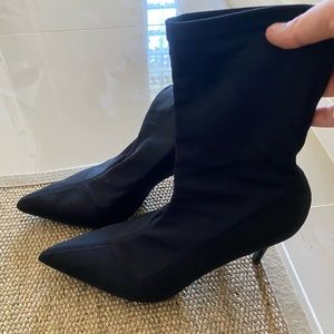 Mango pointed toe sock boots